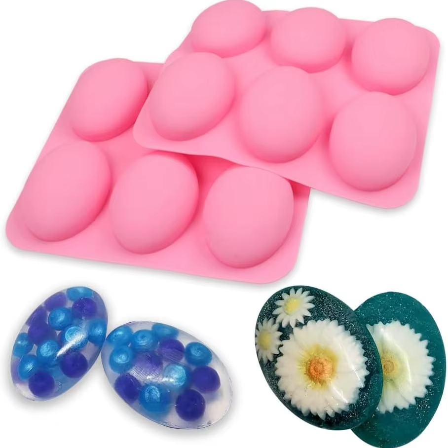 Soap Making Websites - 6 قوالب سيليكون تجويف لصنع الصابون