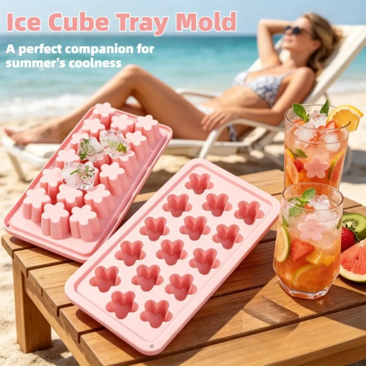 Soap Making Websites - قالب ثلج على شكل زهرة مع