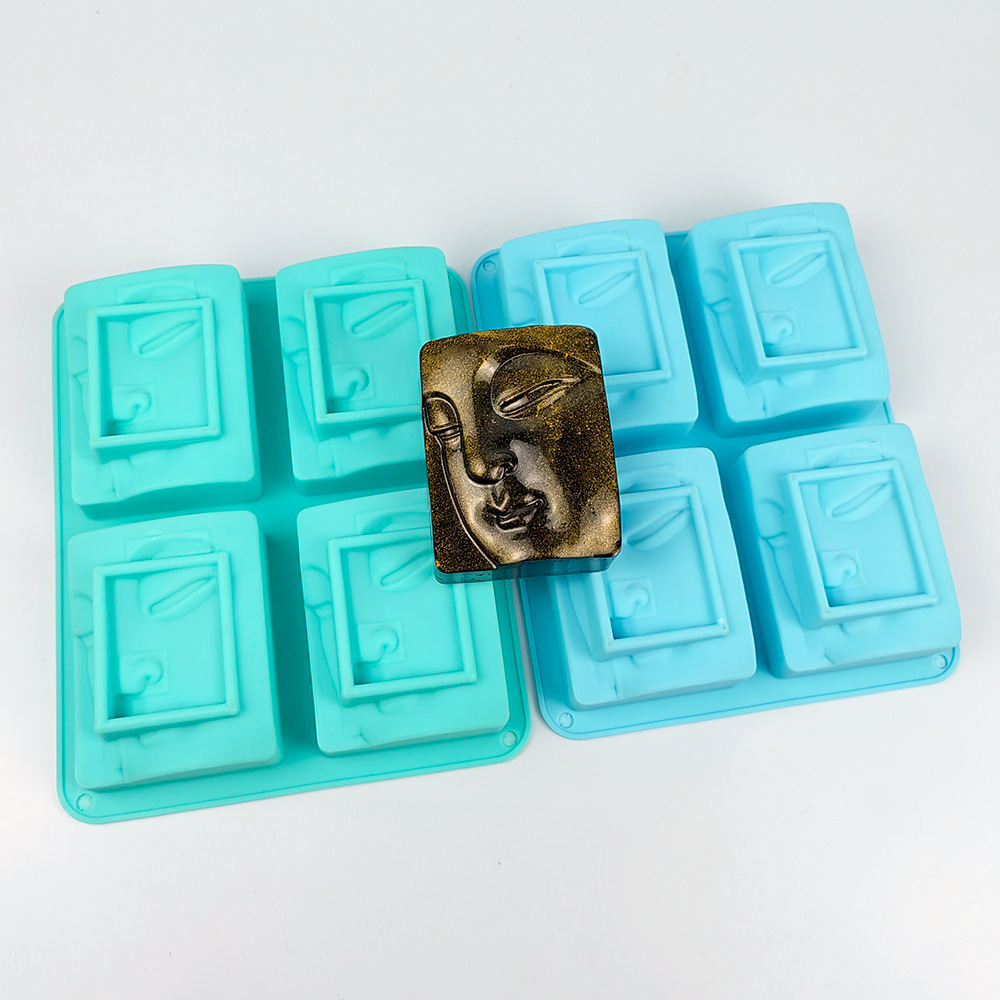 Soap Mold Silicone Loaf - 4 ثقوب الدينية صورة الصابون قالب