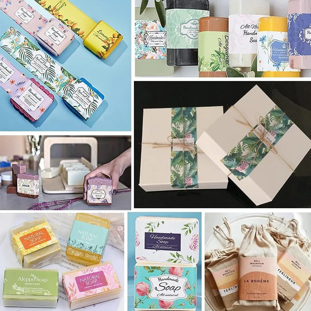 90 قطعة شريط ملصقات مصنوع يدوي - مراجعة Soap Making Websites وسعره