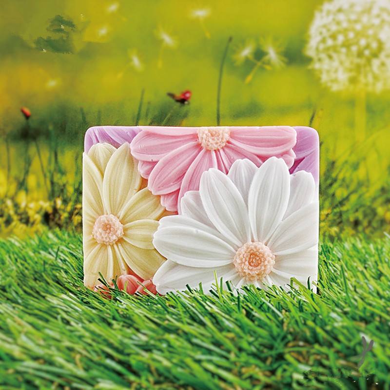 الأحدث!! !3d أنيقة عباد الشمس  - مراجعة Soap Mold Silicone Loaf وسعره