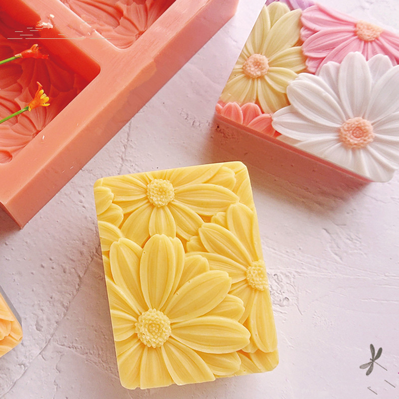 الأحدث!! !3d أنيقة عباد الشمس  - مراجعة Soap Mold Silicone Loaf وسعره