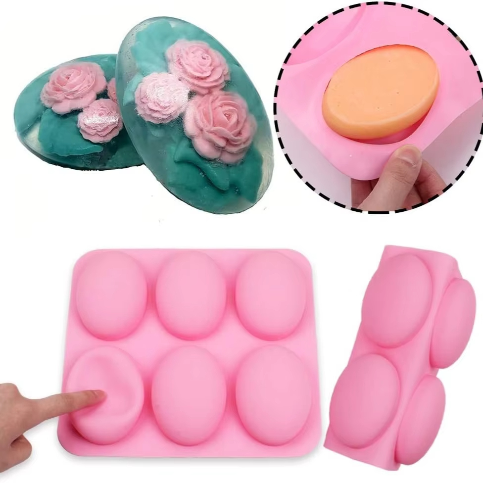 6 قوالب سيليكون تجويف لصنع الص - مراجعة Soap Making Websites وسعره