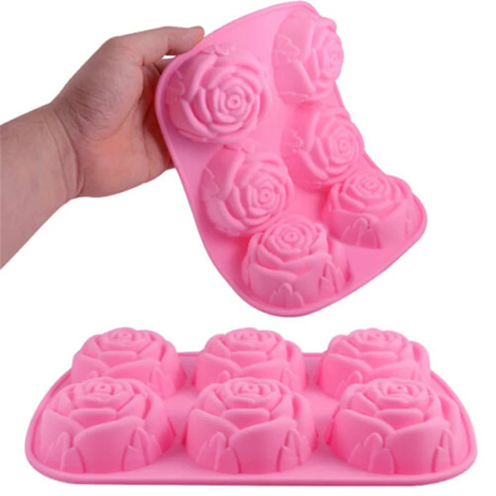 6 ثقوب زهرة الورد اليدوية الصا - مراجعة Soap Mold Silicone Loaf وسعره