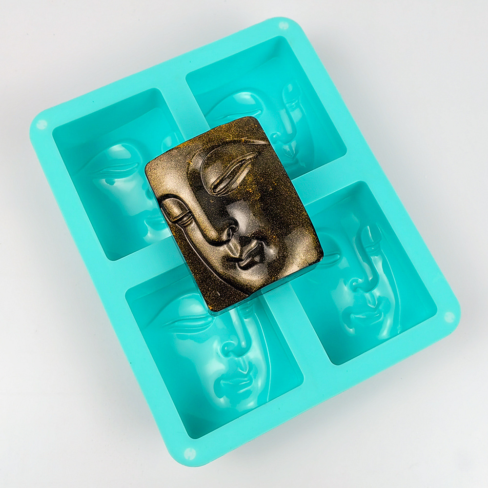 4 ثقوب الدينية صورة الصابون قا - مراجعة Soap Mold Silicone Loaf وسعره