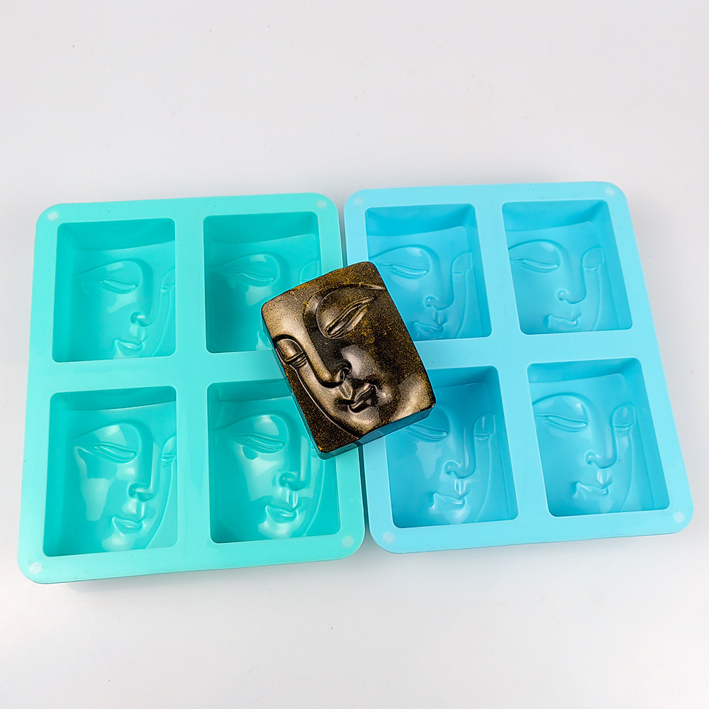 4 ثقوب الدينية صورة الصابون قا - مراجعة Soap Mold Silicone Loaf وسعره
